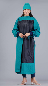Green Overlapping OT Gown with Impressive Sheet for Doctors