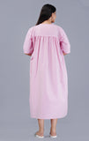 Pink Lining Rc Raymond cotton Patient Gown For Women