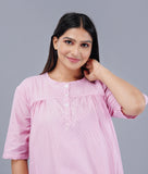 Pink Lining Rc Raymond cotton Patient Gown For Women