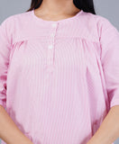 Pink Lining Rc Raymond cotton Patient Gown For Women