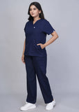 Professional Navy Blue Medical Scrubs Set