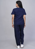 Professional Navy Blue Medical Scrubs Set