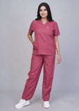 Professional Mauve Medical Scrubs Set