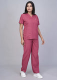 Professional Mauve Medical Scrubs Set