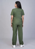 Professional Olive Green Medical Scrubs Set