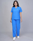 Professional Blue Medical Scrubs Set