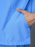 Professional Men's V-Neck Scrub - Blue