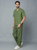 Professional Men's V-Neck Scrub - Olive