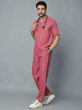 Professional Men's V-Neck Scrub - Mauve