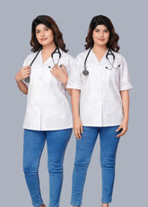 Women's Half Sleeves Lab Coat (Pack Of 2)