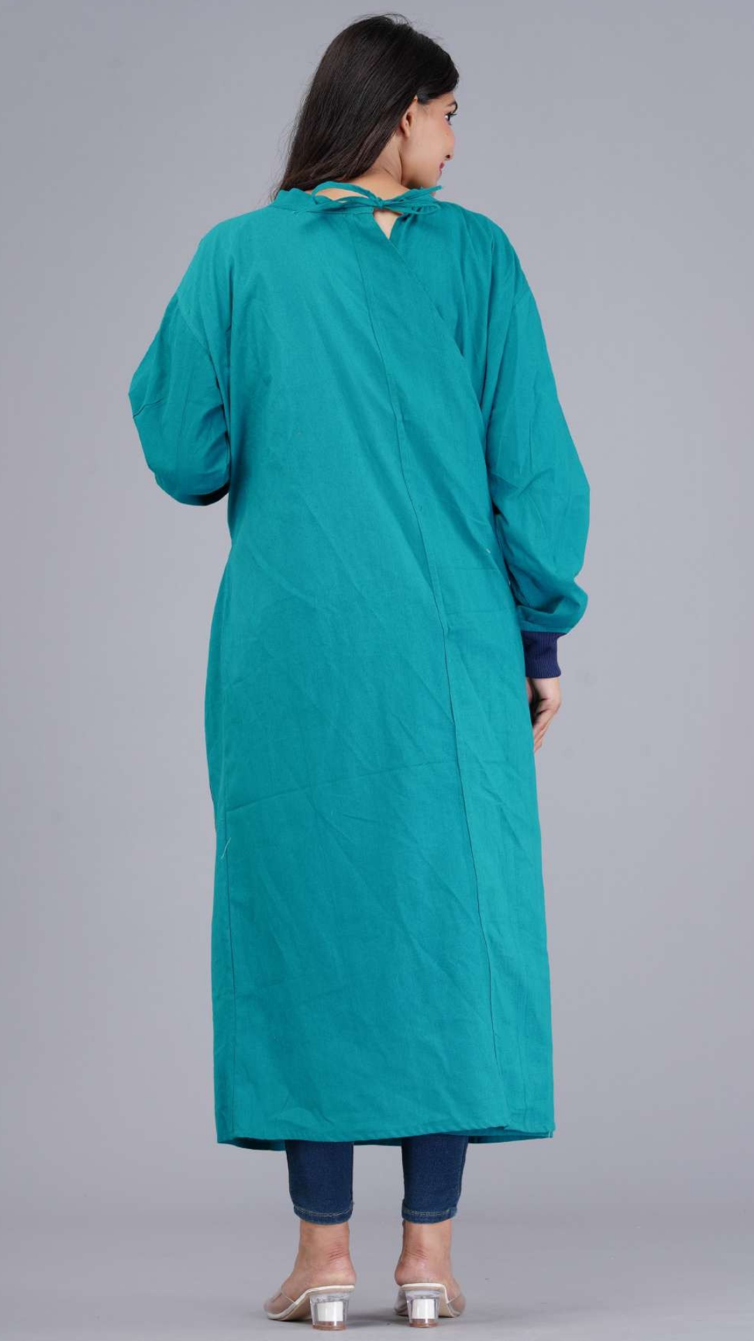 Green Overlapping OT Gown for Doctors