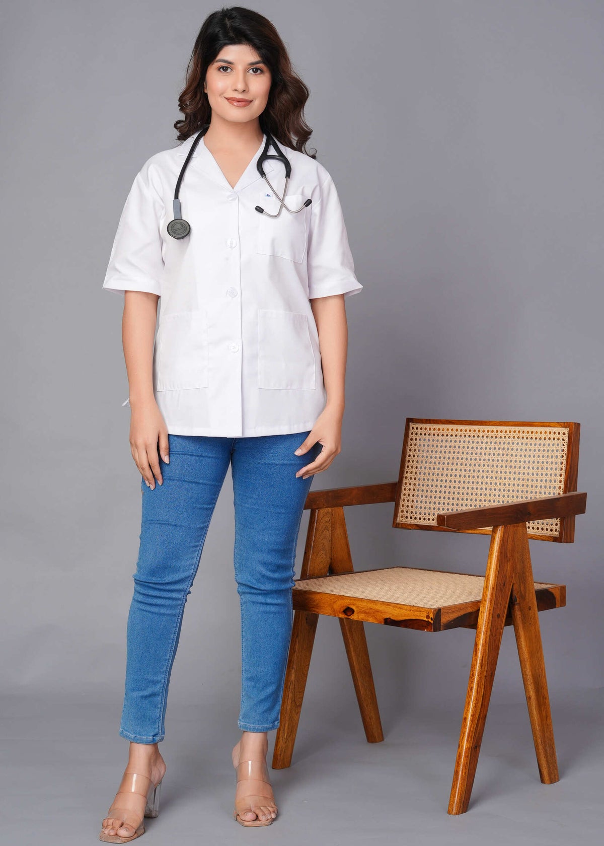 Women's Professional Half Sleeves Lab Coat