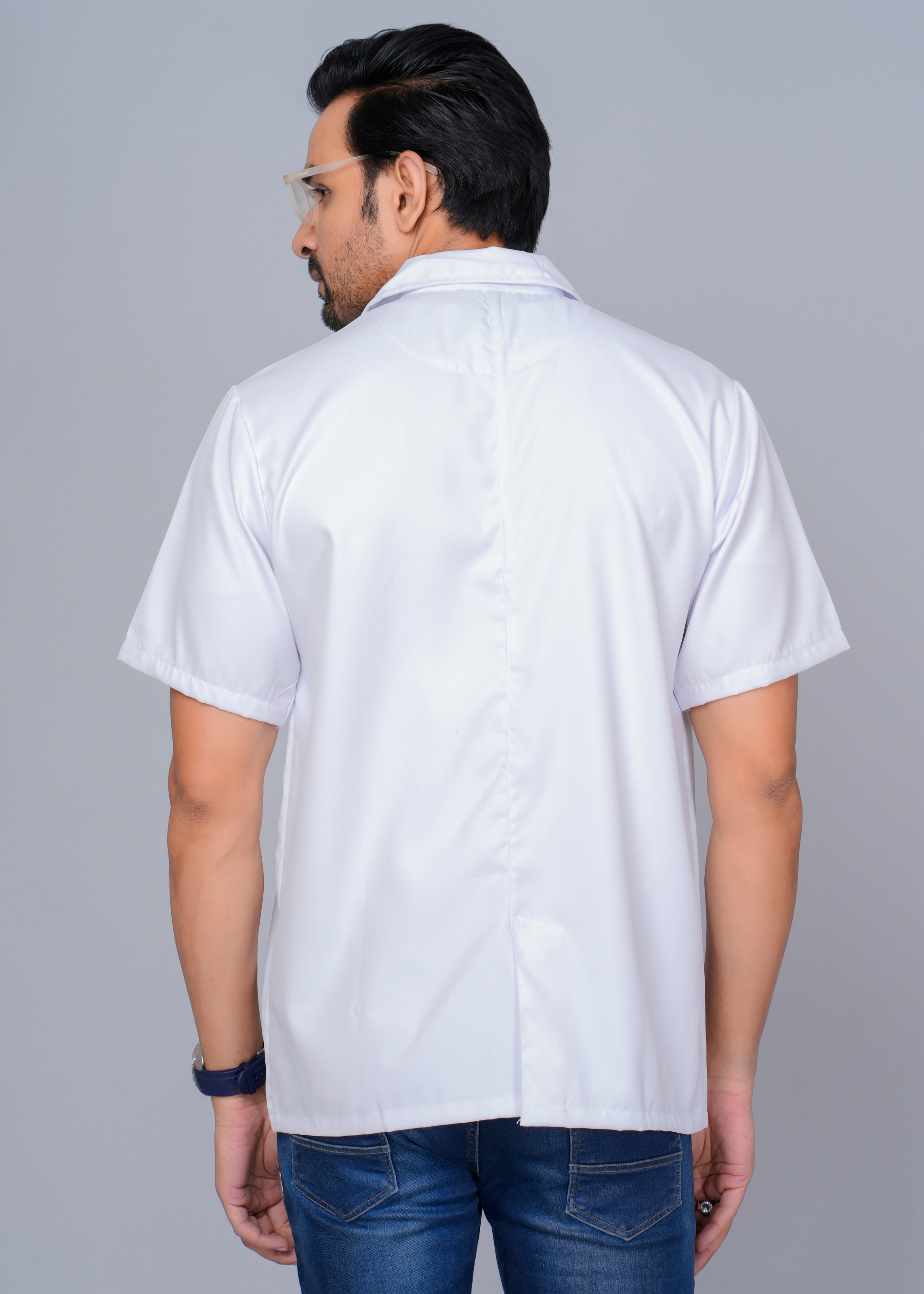 Professional Men's Half Sleeves Lab Coat