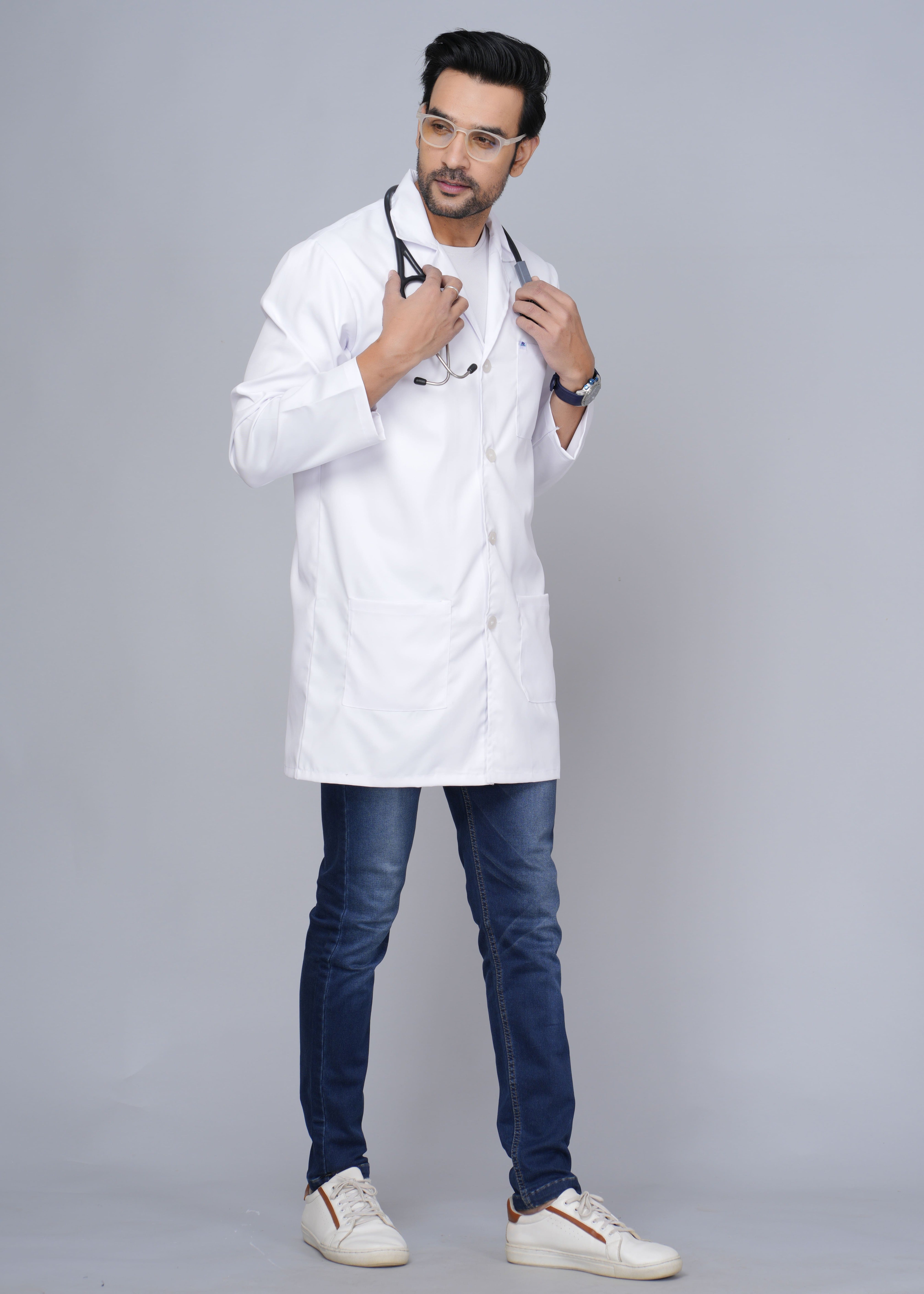 Plain White Lab Coat For Doctor