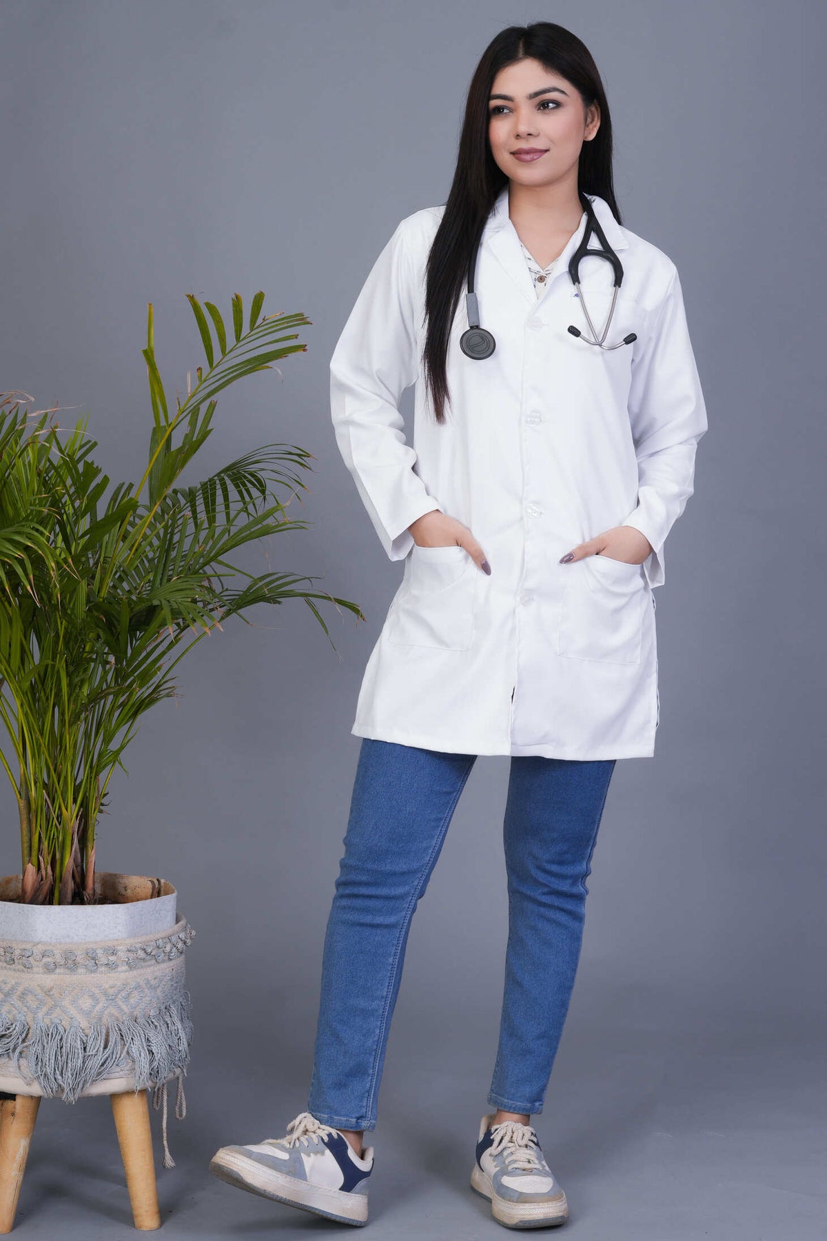 Plain White Lab Coat For Doctors