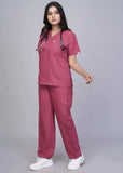 Professional Mauve Medical Scrubs Set