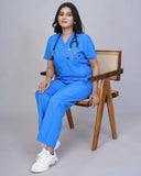Professional Blue Medical Scrubs Set