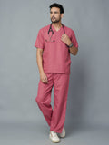 Professional Men's V-Neck Scrub - Mauve
