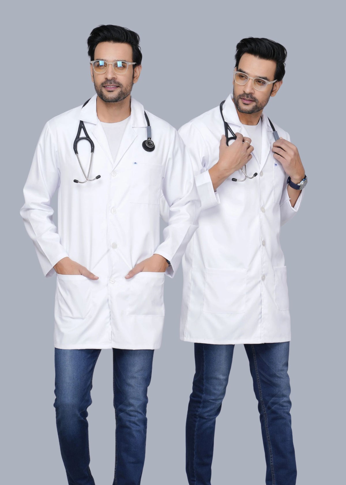 Men's Long Lab Coat (Pack Of 2)