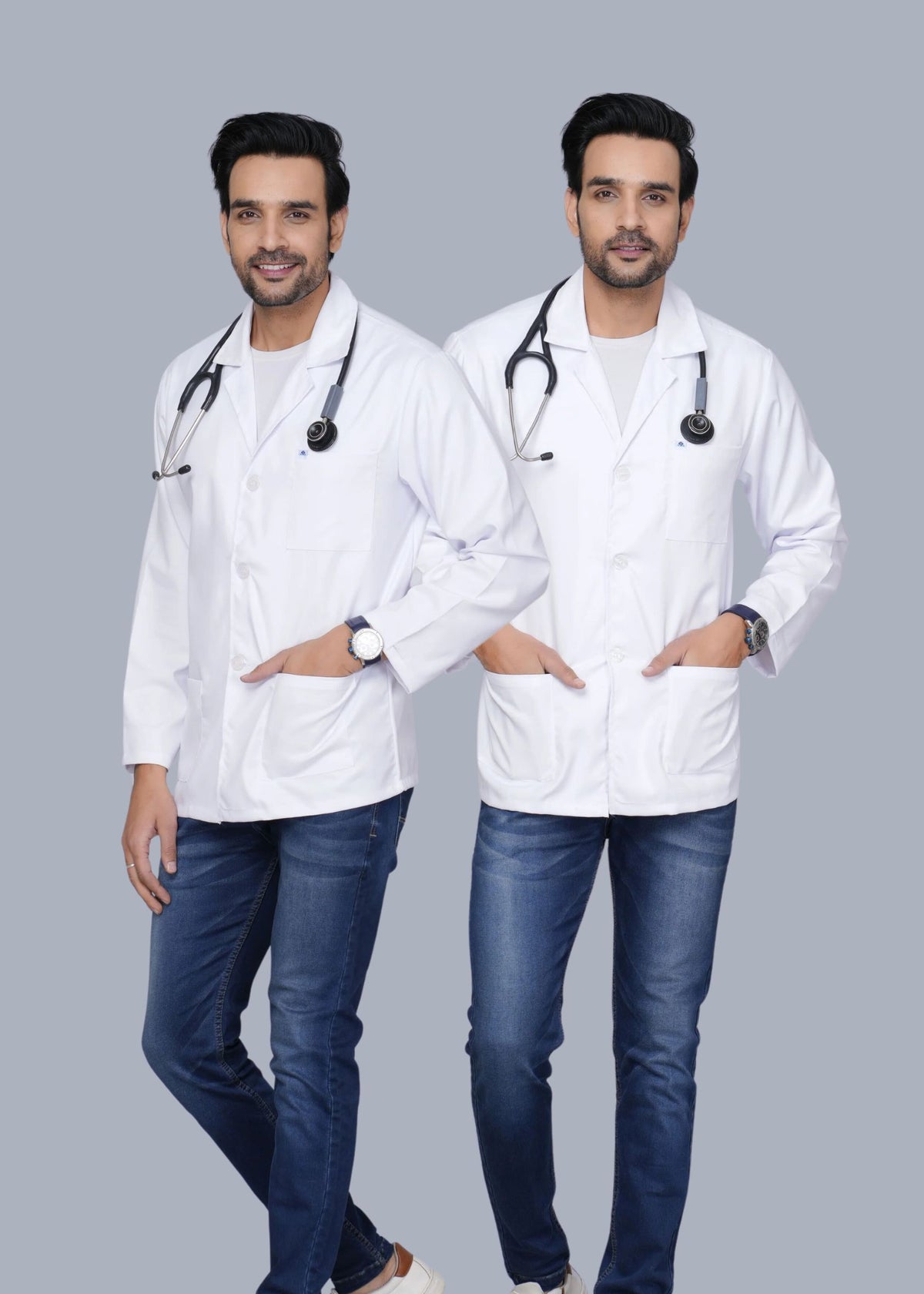 Men's  Full Sleeve Lab Coat (Pack Of 2)